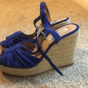 Steve Madden size 8 blue wedges